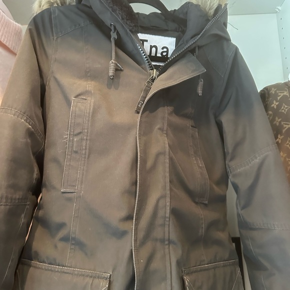 BANCROFT Black Parka with Faux Fur Hood - Picture 8 of 13